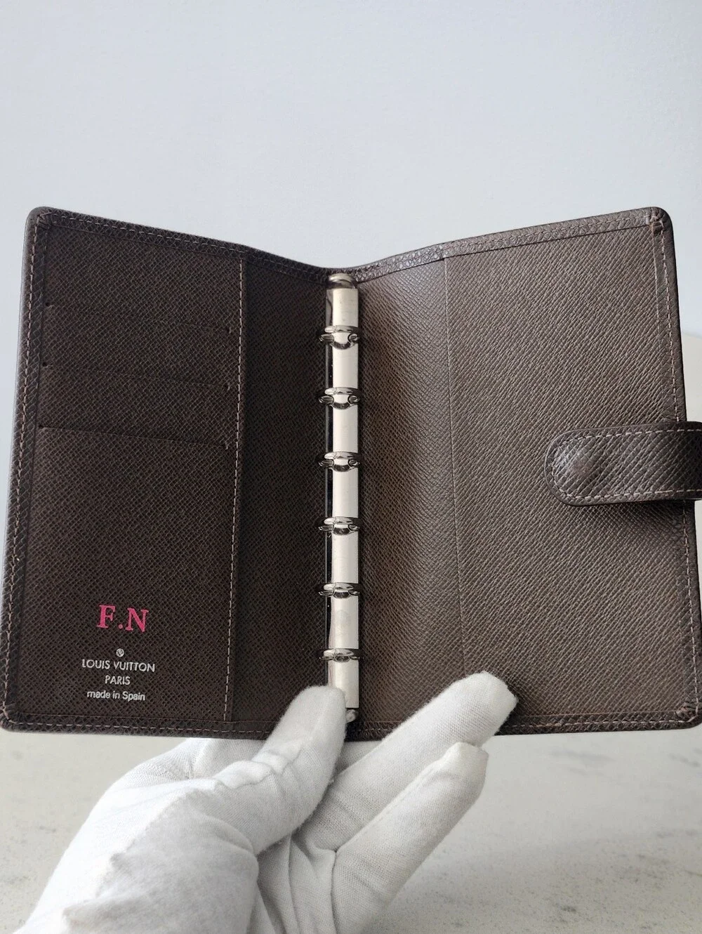 Louis Vuitton Taiga Small Agenda PM Cover Brown Leather